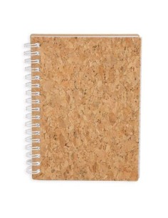 Libreta de corcho y anillas blancas para personalizar