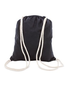 Mochila algodón color negro para personalizar 2