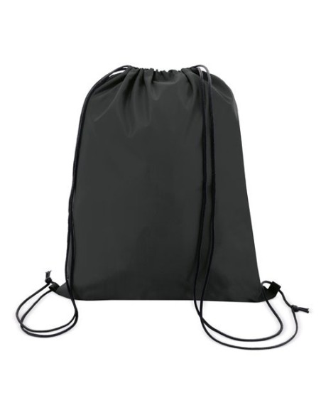 Saco mochila en poliéster 210 color negro para personalizacion