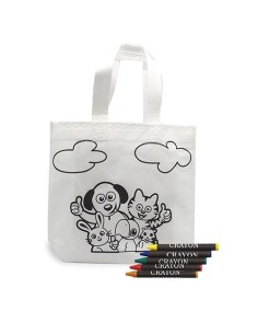 Bolsa no woven con 5 ceras para colorear personalizar cumpleaños comun