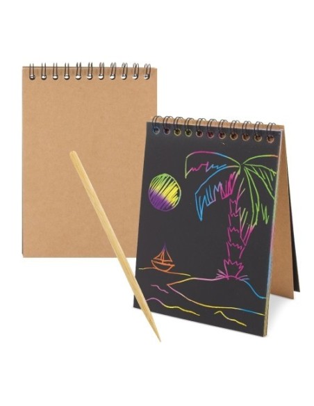 Libreta magica rasca y escribe multicolor personalizar cumpleaños,