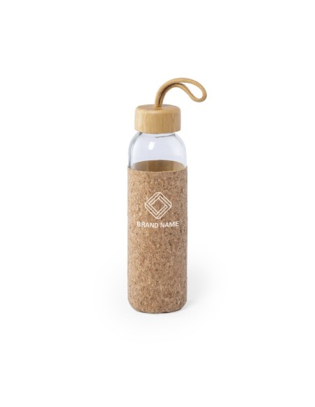 Botella con funda de corcho 500ml personalizacion laser, vinilo adhesi