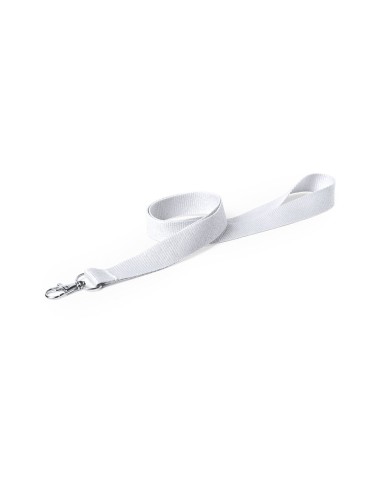 Lanyard blanco en poliéster para sublimación