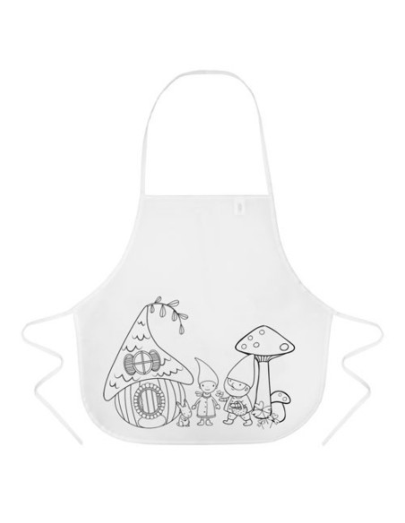 Pack 5 Delantales infantil para colorear con ceras