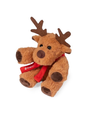 Peluche reno con bufanda personalizable navidad