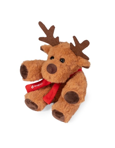 Peluche reno con bufanda personalizable navidad