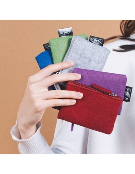 Monedero de fieltro economico personalizable
