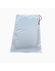Saco navidad grande poliester blanco cordon rojo sublimacion