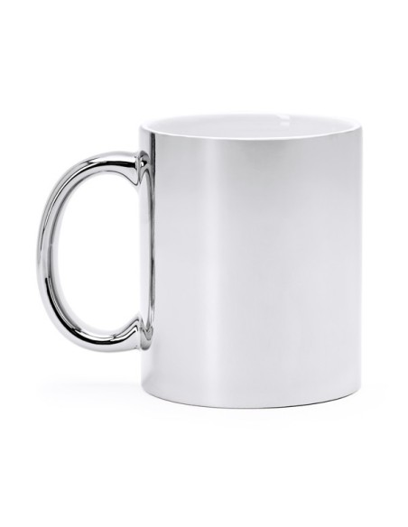 taza metalizada especial para laser color dorado o plata