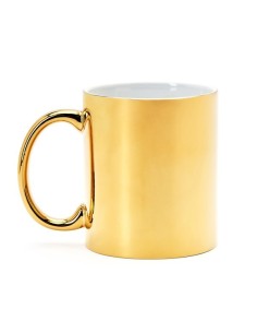 taza metalizada especial para laser color dorado o plata 2