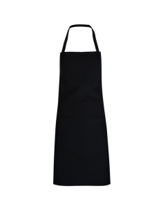 Delantal negro para personalizacion con bolsillo