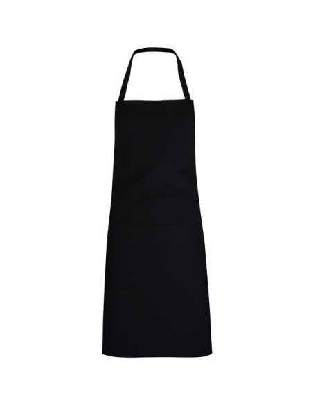 Delantal negro para personalizacion con bolsillo