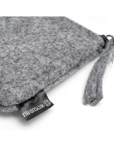 Monedero fieltro gris OSCURO personalizable