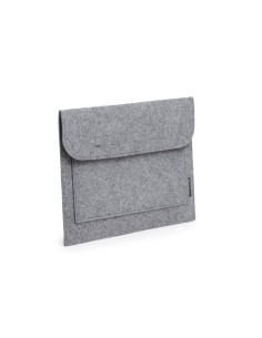 Funda de ordenador portátil de fieltro gris oscuro personalizable