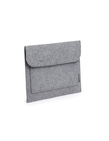 Funda de ordenador portátil de fieltro gris oscuro personalizable