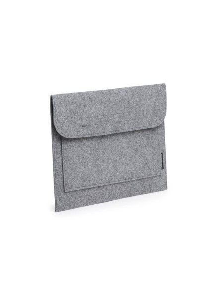 Funda de ordenador portátil de fieltro gris oscuro personalizable