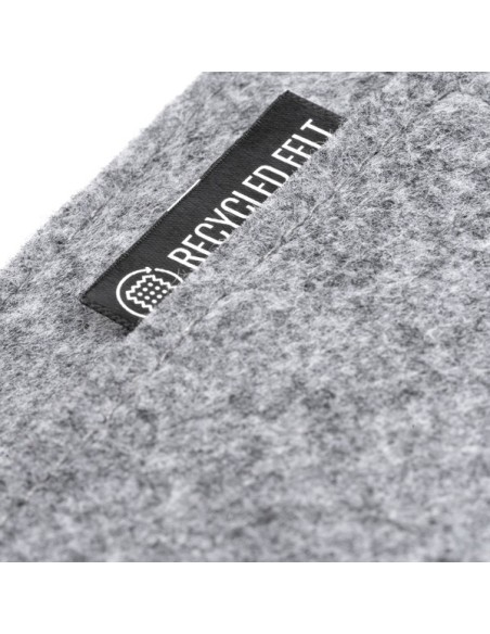 Funda de ordenador portátil de fieltro gris oscuro personalizable