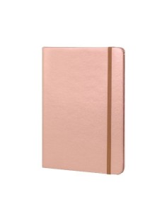 Libreta A5 rosa metalizado