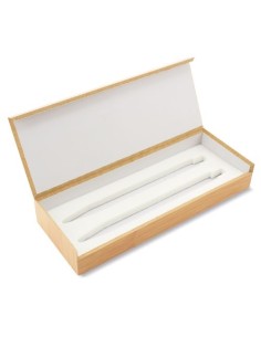 Estuche bambú doble personalizable laser