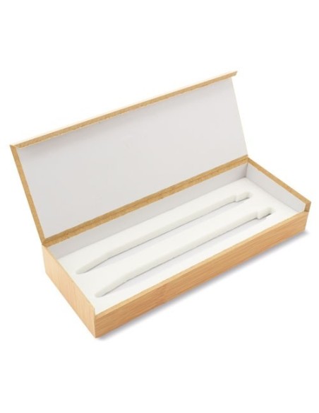 Estuche bambú doble personalizable laser