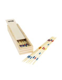 Juego mikado en caja de madera personalizacion laser