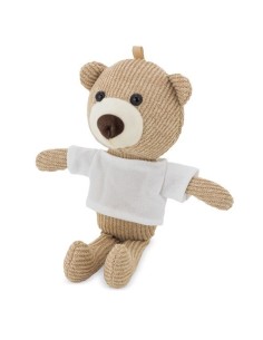 Oso beige pequeño para colgar camiseta blanca sublimacion