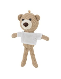 Oso beige pequeño para colgar camiseta blanca sublimacion 2