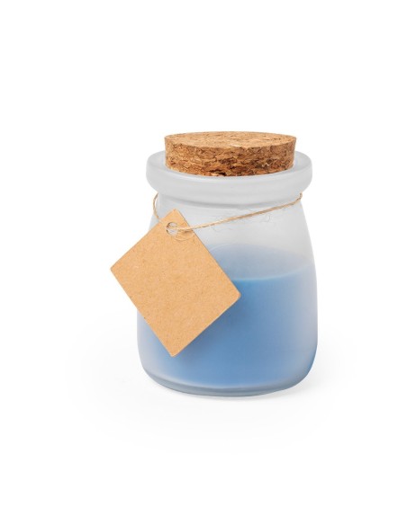 Vela aromatica tapon corcho cristal