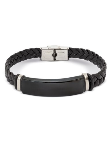 Pulsera en polipiel y acero para personalizacion laser