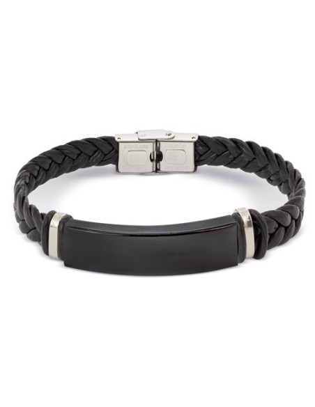 Pulsera en polipiel y acero para personalizacion laser