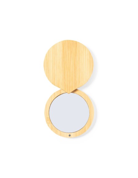 Espejo de bambu para personalizar laser forma circular