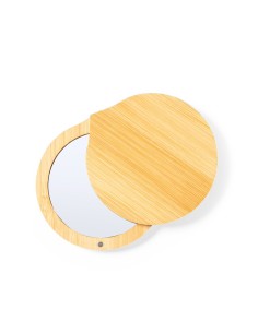 Espejo de bambu para personalizar laser forma circular 2