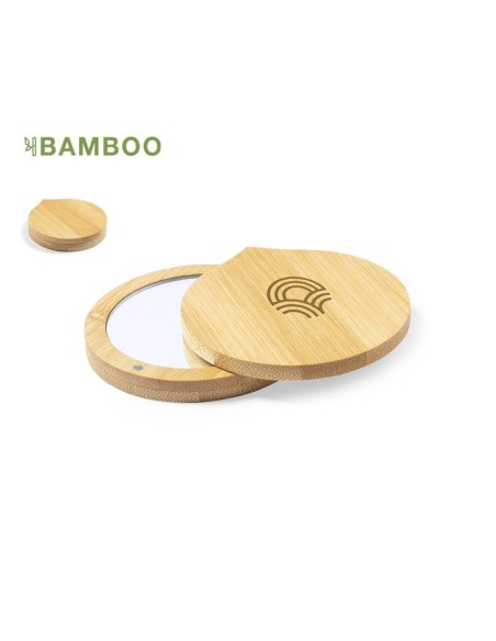 Espejo de bambu para personalizar laser forma circular