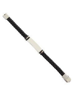 Pulsera en polipiel y acero para personalizacion laser