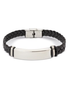 Pulsera en polipiel y acero para personalizacion laser 2