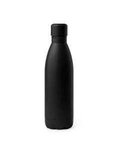 Botella de acero inoxidable negro mate