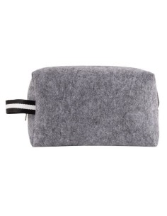 Nuevo Neceser fieltro gris oscuro tira a rayas