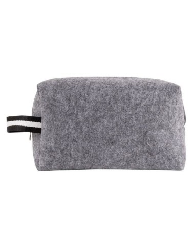 Nuevo Neceser fieltro gris oscuro tira a rayas