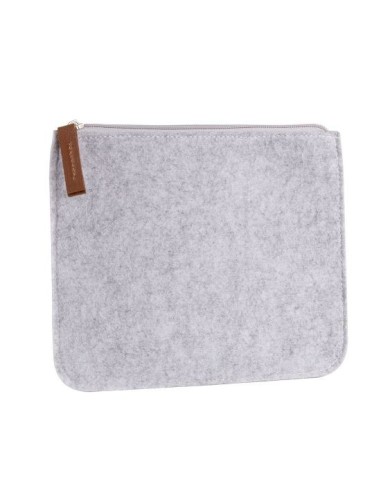 Nuevo Neceser fieltro gris oscuro tira a rayas