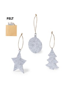 Nuevo Set de 3 adornos de fieltro navideños sublimables