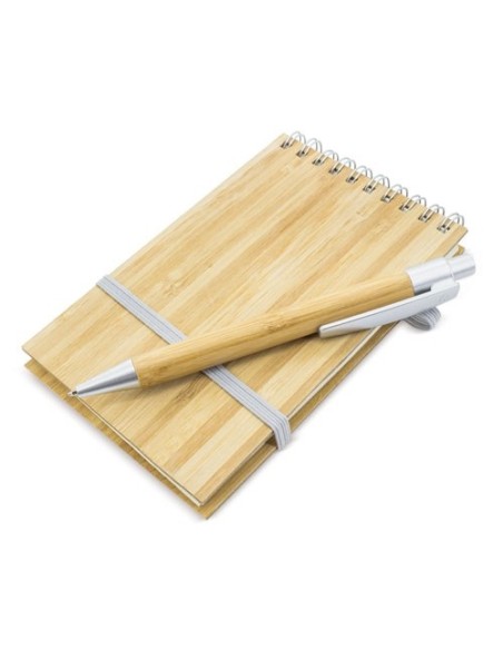 Bloc Bambú con Bolígrafo | Papelería Ecológica Personalizada