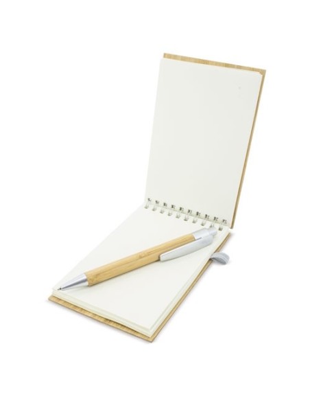 Bloc Bambú con Bolígrafo | Papelería Ecológica Personalizada