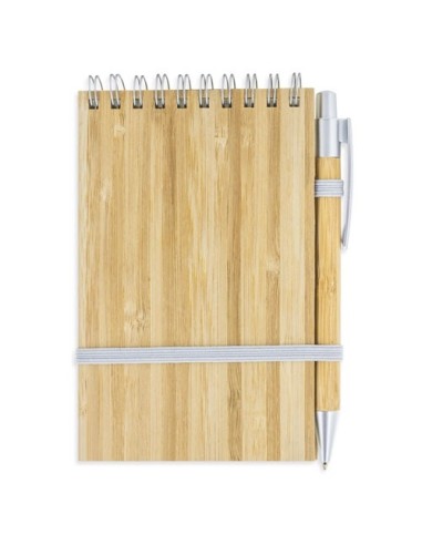 Bloc Bambú con Bolígrafo | Papelería Ecológica Personalizada