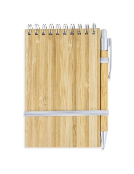 Bloc Bambú con Bolígrafo | Papelería Ecológica Personalizada