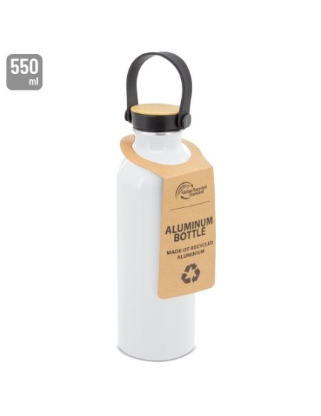 Botella aluminio sublimacion tapon con tirador negro