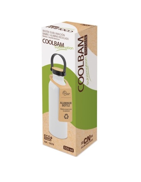 Botella aluminio sublimacion tapon con tirador negro