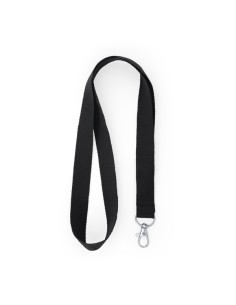 Lanyard negro poliester