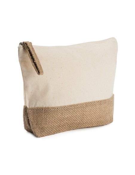 Neceser natural base y tirador en yute