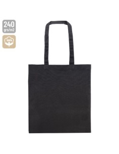 Nueva Bolsa algodon negro 240gr