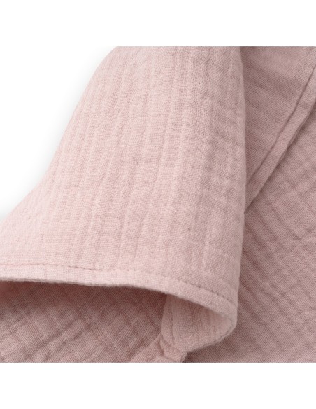 Set doudou + bandana + mordedor de musolina rosa interbaby